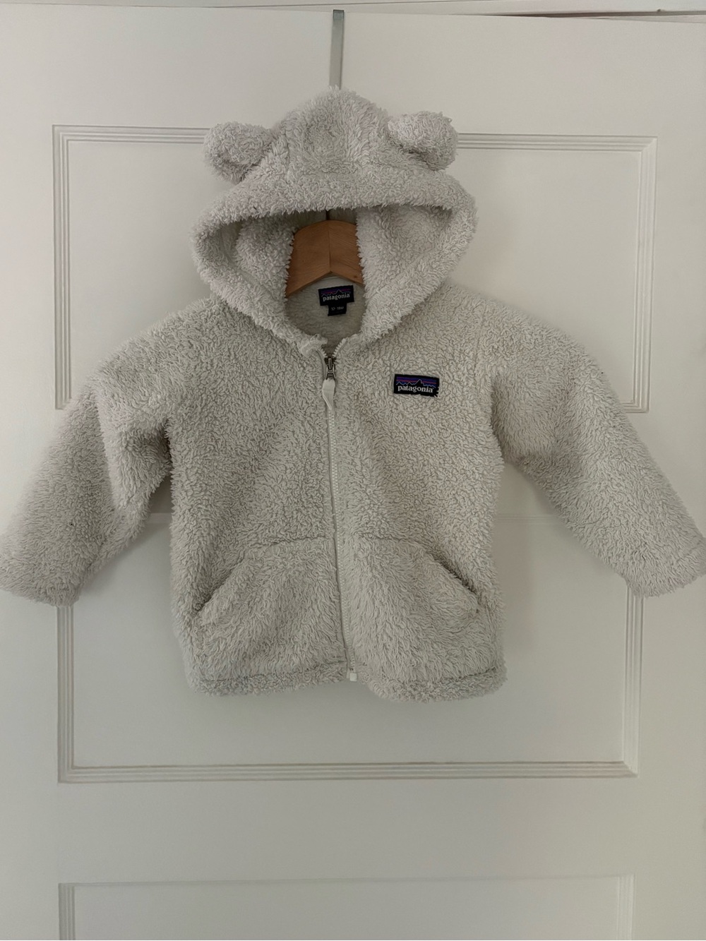 Patagonia furry friends hoodie 12-18m